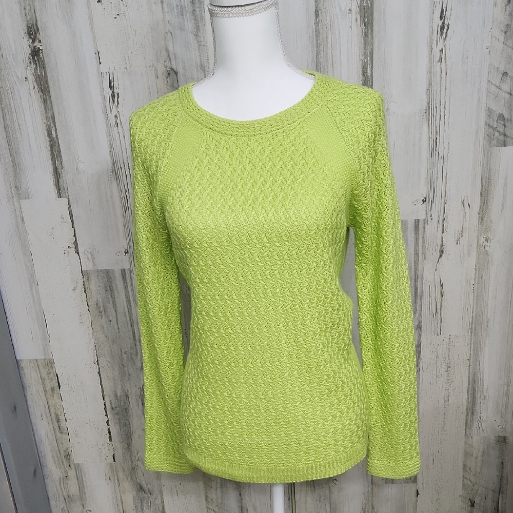 Jones New York Vibrant Green Knit Top